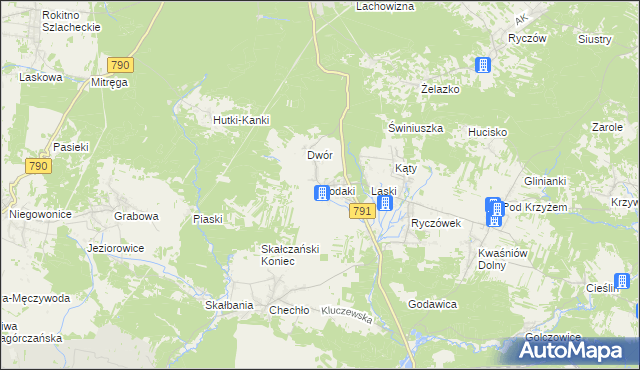 mapa Rodaki, Rodaki na mapie Targeo