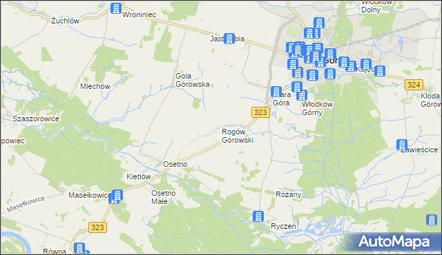 mapa Rogów Górowski, Rogów Górowski na mapie Targeo