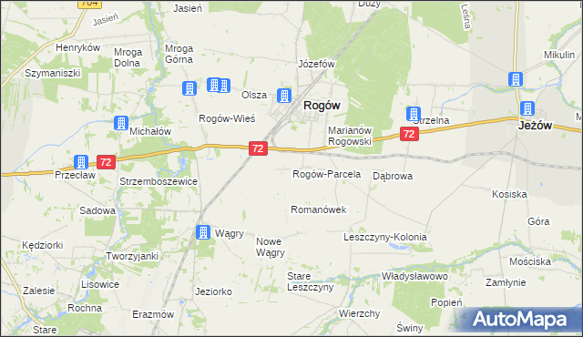 mapa Rogów-Parcela, Rogów-Parcela na mapie Targeo