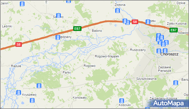 mapa Rogowo-Majątek, Rogowo-Majątek na mapie Targeo