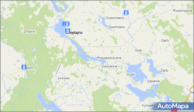 mapa Rogowszczyzna, Rogowszczyzna na mapie Targeo