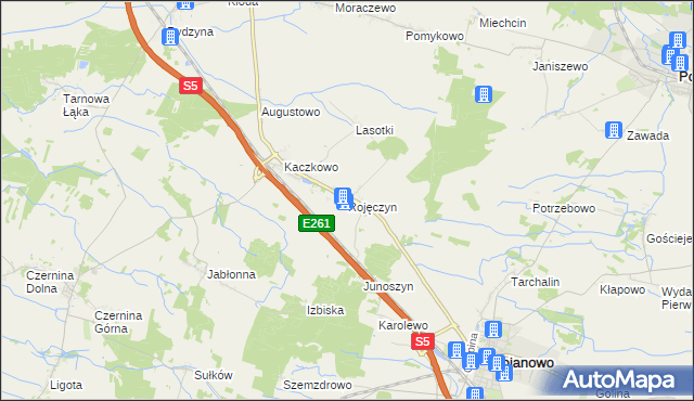 mapa Rojęczyn, Rojęczyn na mapie Targeo