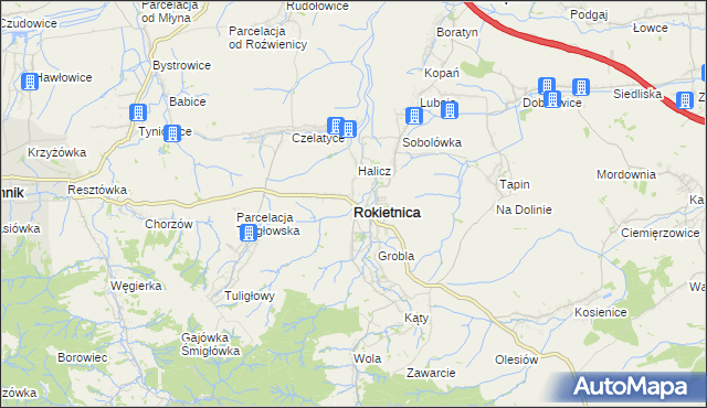 mapa Rokietnica powiat jarosławski, Rokietnica powiat jarosławski na mapie Targeo