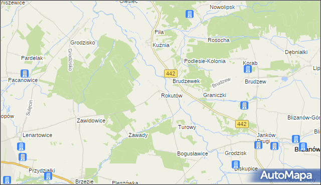 mapa Rokutów, Rokutów na mapie Targeo