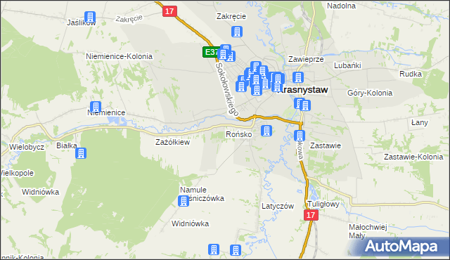 mapa Rońsko, Rońsko na mapie Targeo