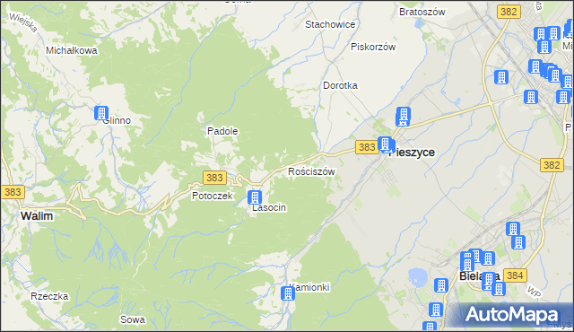 mapa Rościszów, Rościszów na mapie Targeo