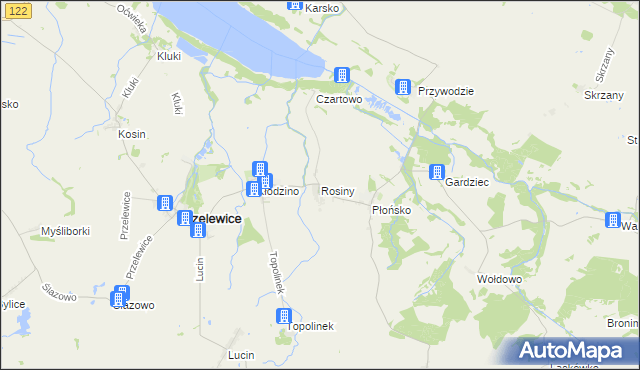 mapa Rosiny, Rosiny na mapie Targeo