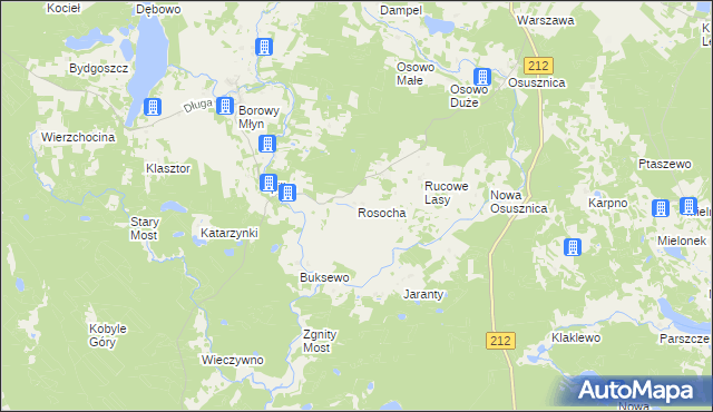 mapa Rosocha gmina Lipnica, Rosocha gmina Lipnica na mapie Targeo