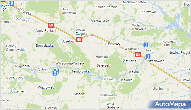 mapa Rosołów, Rosołów na mapie Targeo
