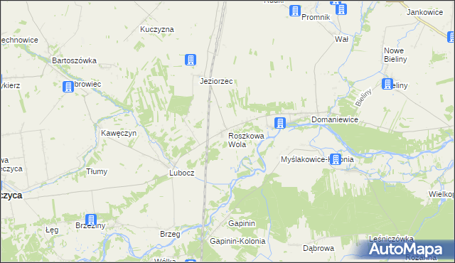 mapa Roszkowa Wola, Roszkowa Wola na mapie Targeo