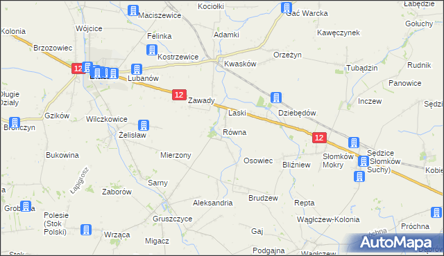 mapa Równa, Równa na mapie Targeo