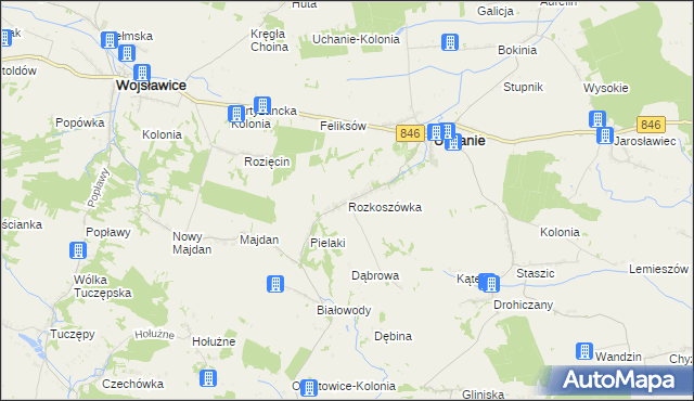 mapa Rozkoszówka, Rozkoszówka na mapie Targeo