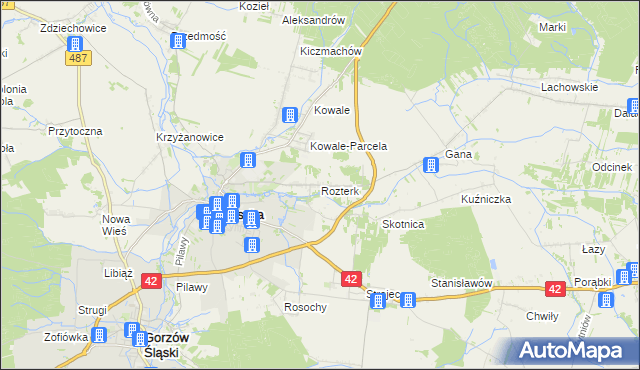 mapa Rozterk, Rozterk na mapie Targeo