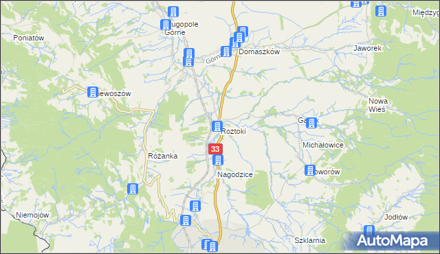 mapa Roztoki gmina Międzylesie, Roztoki gmina Międzylesie na mapie Targeo