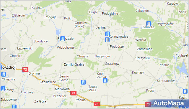 mapa Ruczynów, Ruczynów na mapie Targeo