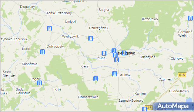 mapa Ruda gmina Dzierzgowo, Ruda gmina Dzierzgowo na mapie Targeo