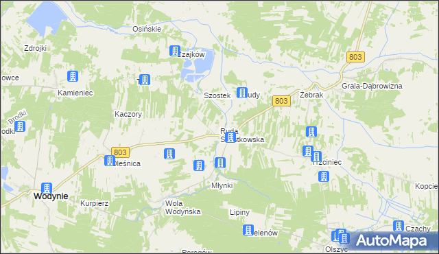 mapa Ruda Szostkowska, Ruda Szostkowska na mapie Targeo