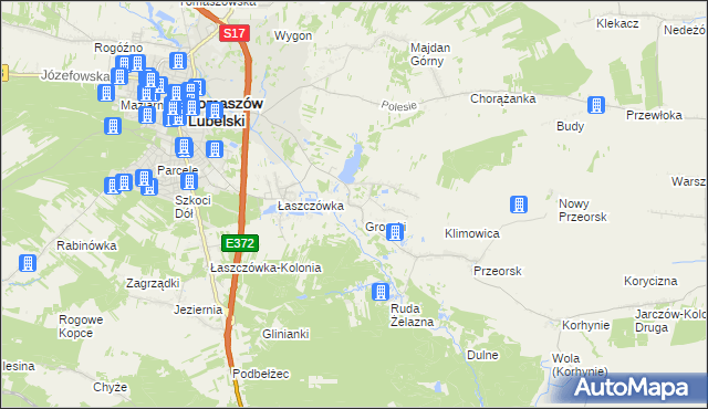 mapa Ruda Wołoska, Ruda Wołoska na mapie Targeo