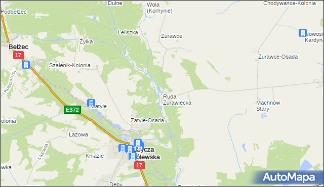 mapa Ruda Żurawiecka, Ruda Żurawiecka na mapie Targeo