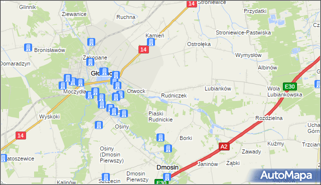 mapa Rudniczek, Rudniczek na mapie Targeo