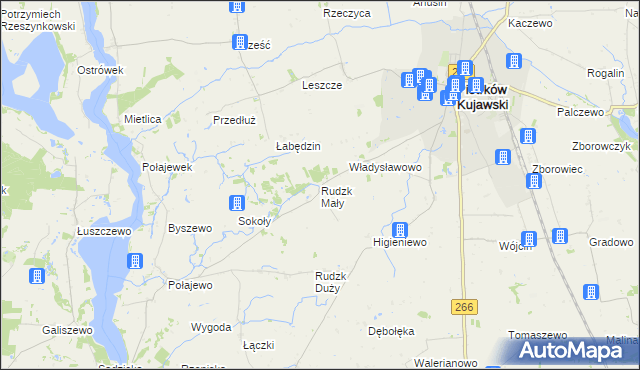 mapa Rudzk Mały, Rudzk Mały na mapie Targeo