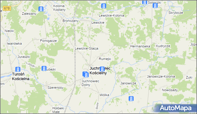 mapa Rumejki, Rumejki na mapie Targeo