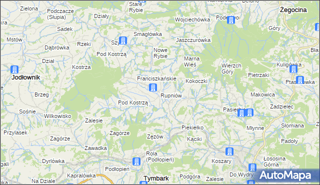 mapa Rupniów, Rupniów na mapie Targeo