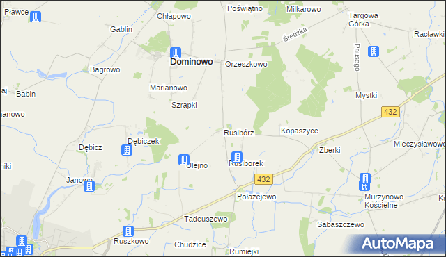 mapa Rusibórz, Rusibórz na mapie Targeo