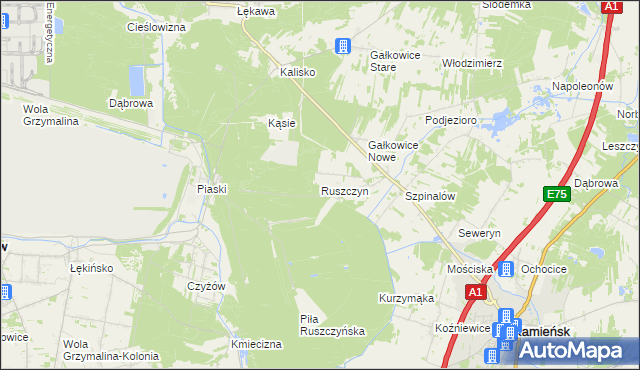mapa Ruszczyn, Ruszczyn na mapie Targeo