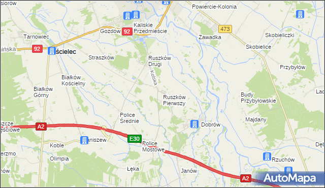 mapa Ruszków Pierwszy, Ruszków Pierwszy na mapie Targeo