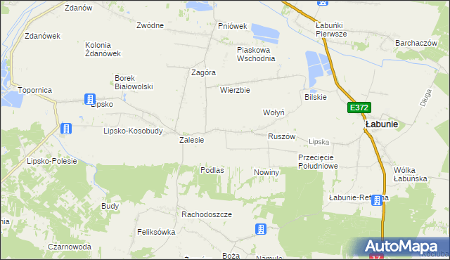 mapa Ruszów-Kolonia, Ruszów-Kolonia na mapie Targeo