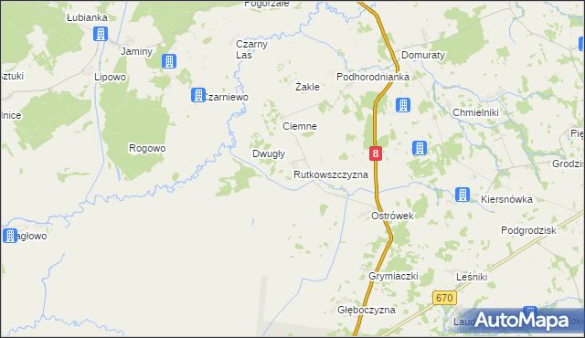 mapa Rutkowszczyzna, Rutkowszczyzna na mapie Targeo