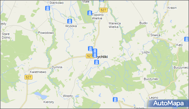 mapa Rychliki, Rychliki na mapie Targeo