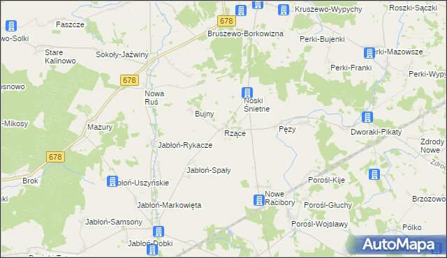 mapa Rzące, Rzące na mapie Targeo