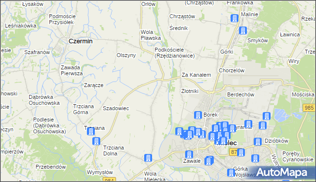 mapa Rzędzianowice, Rzędzianowice na mapie Targeo