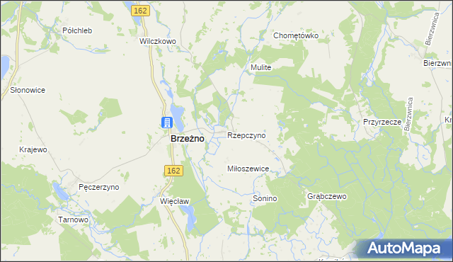 mapa Rzepczyno, Rzepczyno na mapie Targeo