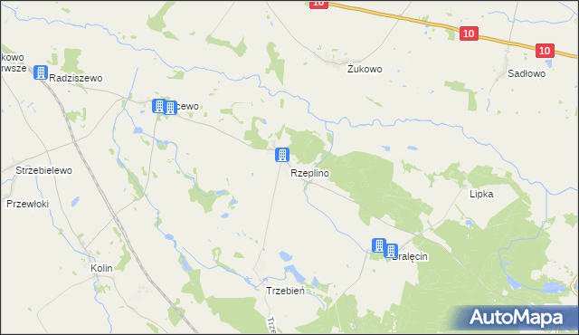 mapa Rzeplino, Rzeplino na mapie Targeo