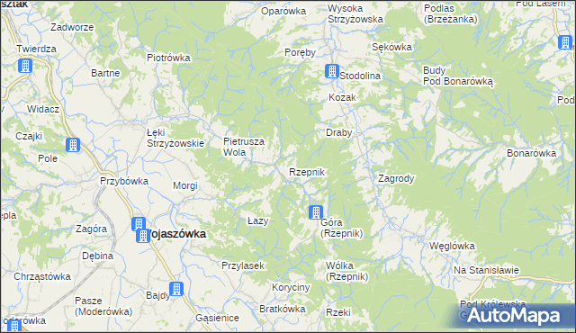 mapa Rzepnik, Rzepnik na mapie Targeo