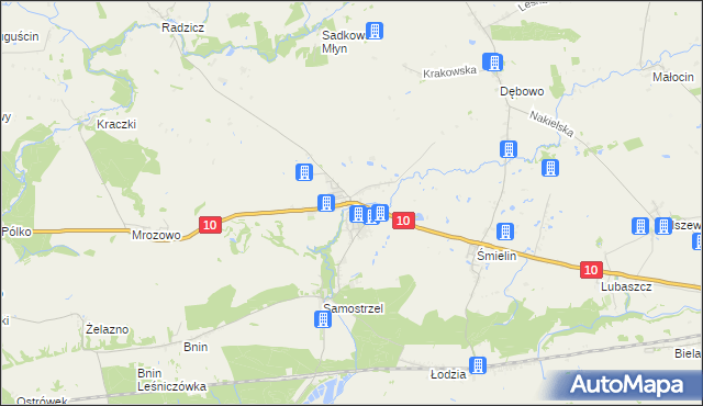 mapa Sadki powiat nakielski, Sadki powiat nakielski na mapie Targeo