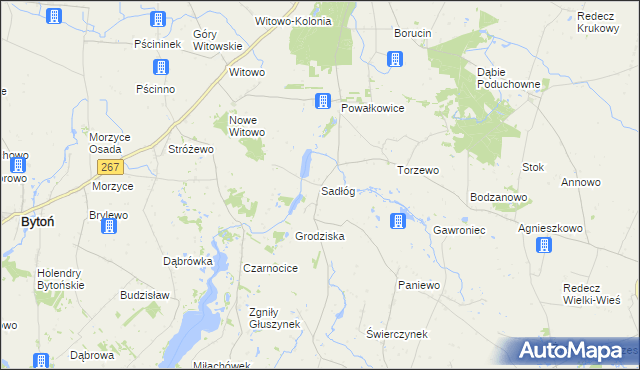 mapa Sadłóg, Sadłóg na mapie Targeo