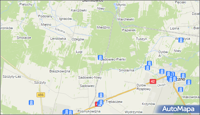 mapa Sadowiec-Pieńki, Sadowiec-Pieńki na mapie Targeo