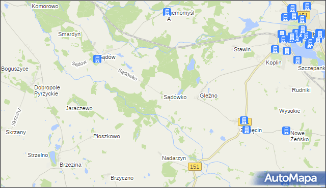 mapa Sądówko, Sądówko na mapie Targeo