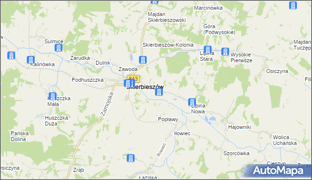 mapa Sady gmina Skierbieszów, Sady gmina Skierbieszów na mapie Targeo
