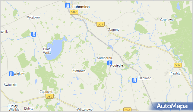mapa Samborek, Samborek na mapie Targeo