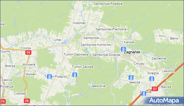 mapa Samsonów-Dudków, Samsonów-Dudków na mapie Targeo