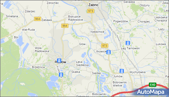 mapa Sanoka, Sanoka na mapie Targeo