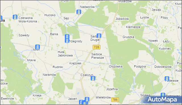 mapa Sarbice Pierwsze, Sarbice Pierwsze na mapie Targeo