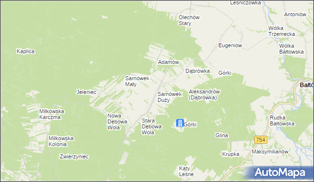 mapa Sarnówek Duży, Sarnówek Duży na mapie Targeo