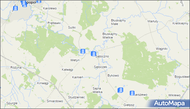 mapa Sątoczno gmina Korsze, Sątoczno gmina Korsze na mapie Targeo