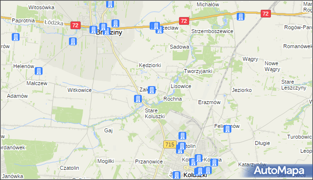 mapa Ścibiorów, Ścibiorów na mapie Targeo